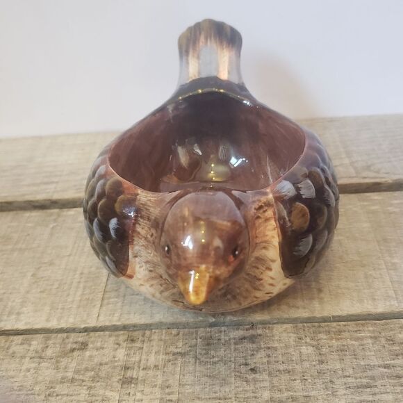 GLAZED PORCELAIN Bird Decorative Bowl Shelf Decor - Picture 4 of 8